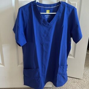 Wonder Wink W123 Scrub Top Galaxy Blue NWOT